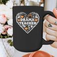 Drama Teacher Heart Pumpkin Ghost Halloween Kids Graphic Print Coffee Mug, funny design