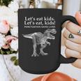 Lets Eat Kids Punctuation Saves Lives Dinosaur Teacher Graphic Print Coffee Mug, funny design
