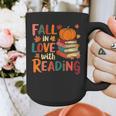 Fall In Love With Reading Autumn Thanksgiving Shirt Teacher Graphic Print Coffee Mug, funny design