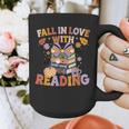 Fall In Love With Reading Halloween Stack Of Book Teacher Graphic Print Coffee Mug, funny design