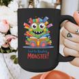 Feed The Reading Monster Halloween Teacher Graphic Print Coffee Mug, funny design