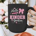 First Day Of School Teacher Girl Coquette Hello Kindergarten Graphic Print Coffee Mug, funny design