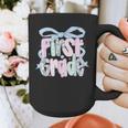 First Grade Coquette Bow Girls Teacher Team 1st Grade Squad Graphic Print Coffee Mug, First Grade Teacher Gifts, funny design First Grade Coquette Bow Girls Teacher Team 1st Grade Squad Graphic Print Coffee Mug, First Grade Teacher Gifts, funny design