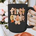 First Grade Fall Floral Coquette Bow Teachers Students Graphic Print Coffee Mug, First Grade Teacher Gifts, funny design
