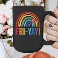 Fri-Yay Friyay Rainbow Colors Teacher Childrens Fun Designs Graphic Print Coffee Mug, funny design Fri-Yay Friyay Rainbow Colors Teacher Childrens Fun Designs Graphic Print Coffee Mug, funny design