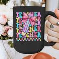 Groovy Teacher Cute Coquette Bow Flower Retro Back To School Graphic Print Coffee Mug, Groovy Teacher Gifts, funny design Groovy Teacher Cute Coquette Bow Flower Retro Back To School Graphic Print Coffee Mug, Groovy Teacher Gifts, funny design