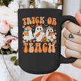 Groovy Teacher Halloween Trick Or Teach Ghost Men Women Kids Graphic Print Coffee Mug, Groovy Teacher Gifts, funny design