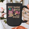 Half Teacher Half Iced Coffee Back To School Graphic Print Coffee Mug, funny design Half Teacher Half Iced Coffee Back To School Graphic Print Coffee Mug, funny design