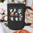 Halloween Music Teacher Ghost Playing Musical Instruments Graphic Print Coffee Mug, funny design