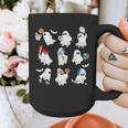 Halloween PE Teacher Ghost Playing Soccer Football Baseball Graphic Print Coffee Mug, Pe Teacher Gifts, funny design