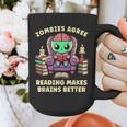 Halloween Teacher Zombie Reading Is Good For Brains Graphic Print Coffee Mug, funny design Halloween Teacher Zombie Reading Is Good For Brains Graphic Print Coffee Mug, funny design