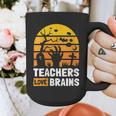 Halloween Teachers Science Math Teachers Love Brains Graphic Print Coffee Mug, Science Teacher Gifts, funny design