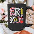 Happy Fri-Yay Teacher Back To School Friday Lovers Graphic Print Coffee Mug, funny design Happy Fri-Yay Teacher Back To School Friday Lovers Graphic Print Coffee Mug, funny design