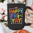Happy Fri-Yay Teacher Life Weekend Pun Happy Friday Graphic Print Coffee Mug, funny design