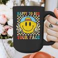 Happy To See Your Face Hippie Smile Back To School Teachers Graphic Print Coffee Mug, funny design Happy To See Your Face Hippie Smile Back To School Teachers Graphic Print Coffee Mug, funny design