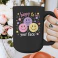 Happy To See Your Face Smile Face Teacher Back To School Graphic Print Coffee Mug, funny design