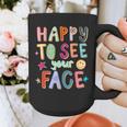 Happy To See Your Face Teacher Retro Back To School Graphic Print Coffee Mug, funny design Happy To See Your Face Teacher Retro Back To School Graphic Print Coffee Mug, funny design