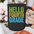 Hello Fourth Grade Shirt 4th Grade Boy Girl Student Teacher Graphic Print Coffee Mug, 4th Grade Teacher Gifts, funny design