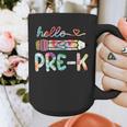 Hello Pre-K Pencil Teacher Student Tie Dye Graphic Print Coffee Mug, funny design Hello Pre-K Pencil Teacher Student Tie Dye Graphic Print Coffee Mug, funny design