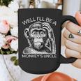 Well I'Ll Be a Monkey's Uncle Teacher And Student Graphic Print Coffee Mug, funny design