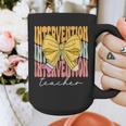 Interventionist Teacher Groovy Coquette Bow Back To School Graphic Print Coffee Mug, Groovy Teacher Gifts, funny design Interventionist Teacher Groovy Coquette Bow Back To School Graphic Print Coffee Mug, Groovy Teacher Gifts, funny design