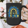 Be Kind Rainbow Down Syndrome Awareness Teacher Blue Yellow Graphic Print Coffee Mug, funny design Be Kind Rainbow Down Syndrome Awareness Teacher Blue Yellow Graphic Print Coffee Mug, funny design