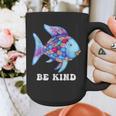 Be Kind Rainbow Fish Teacher Life Teaching Back To School Graphic Print Coffee Mug, funny design