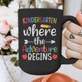 Kindergarten Where The Adventure Begins Shirt Children's Teacher Graphic Print Coffee Mug, funny design Kindergarten Where The Adventure Begins Shirt Children's Teacher Graphic Print Coffee Mug, funny design