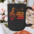Life Is Better With Music Theory Musician Teacher Notes Clef Graphic Print Coffee Mug, funny design Life Is Better With Music Theory Musician Teacher Notes Clef Graphic Print Coffee Mug, funny design