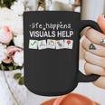 Life Happens Visuals Help Special Education Teacher Aide Graphic Print Coffee Mug, funny design Life Happens Visuals Help Special Education Teacher Aide Graphic Print Coffee Mug, funny design