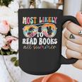 Most Likely To Read Books All Summer Teacher Student Graphic Print Coffee Mug, funny design