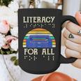 Literacy For All Visually Impaired Braille Teacher The Blind Graphic Print Coffee Mug, funny design Literacy For All Visually Impaired Braille Teacher The Blind Graphic Print Coffee Mug, funny design
