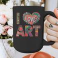 I Love Art Artist Painter Colorful Painting Art Teacher Graphic Print Coffee Mug, funny design