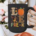 Love Pre-k Teacher Shirts Autumn Fall Pumpkin Fall Leopard Graphic Print Coffee Mug, funny design