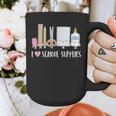 I Love School Supplies Teacher Shirt Graphic Print Coffee Mug, funny design