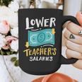 Lower Teacher's Salaries For Men Women Girls Kids Graphic Print Coffee Mug, funny design Lower Teacher's Salaries For Men Women Girls Kids Graphic Print Coffee Mug, funny design