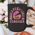 Man I Feel Like a Teacher Women Western Teacher Halloween Graphic Print Coffee Mug, funny design