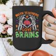 Math Teacher Love Brain Heart Skeleton Hand Zombie Halloween Graphic Print Coffee Mug, funny design Math Teacher Love Brain Heart Skeleton Hand Zombie Halloween Graphic Print Coffee Mug, funny design