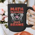 Math Teachers Love Brains Scary Halloween Men Women Graphic Print Coffee Mug, funny design