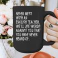 Never Mess With An English Teacher Back To School Graphic Print Coffee Mug, English Teacher Gifts, funny design Never Mess With An English Teacher Back To School Graphic Print Coffee Mug, English Teacher Gifts, funny design