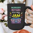 Nursery Rhymes Are My Jam 80s Retro Teachers & Students Kids Graphic Print Coffee Mug, funny design Nursery Rhymes Are My Jam 80s Retro Teachers & Students Kids Graphic Print Coffee Mug, funny design