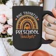 One Thankful Preschool Teacher Thanksgiving Rainbow Graphic Print Coffee Mug, funny design One Thankful Preschool Teacher Thanksgiving Rainbow Graphic Print Coffee Mug, funny design