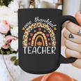 One Thankful Teacher Thanksgiving Rainbow Leopard Fall Graphic Print Coffee Mug, funny design One Thankful Teacher Thanksgiving Rainbow Leopard Fall Graphic Print Coffee Mug, funny design