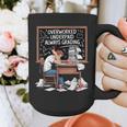 Overworked Underpaid Always Grading Teacher Graphic Print Coffee Mug, funny design Overworked Underpaid Always Grading Teacher Graphic Print Coffee Mug, funny design