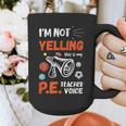 PE Teacher Voice PE Teacher School Fitness Class Graphic Print Coffee Mug, Pe Teacher Gifts, funny design