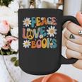Peace Love Books Bookworm Librarian Reading Teacher Groovy Graphic Print Coffee Mug, Groovy Teacher Gifts, funny design Peace Love Books Bookworm Librarian Reading Teacher Groovy Graphic Print Coffee Mug, Groovy Teacher Gifts, funny design