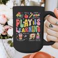 Play Is Learning Teacher First Day Of School Back To School Graphic Print Coffee Mug, funny design
