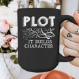 Plot It Builds Character Book Reading Teacher Graphic Print Coffee Mug, funny design Plot It Builds Character Book Reading Teacher Graphic Print Coffee Mug, funny design