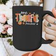 Preppy One Thankful Teacher Coquette Thanksgiving Teacher Graphic Print Coffee Mug, funny design