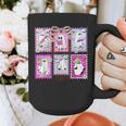 Preppy Spooky Teacher Halloween Ghost Coquette Bow Autumn Graphic Print Coffee Mug, funny design